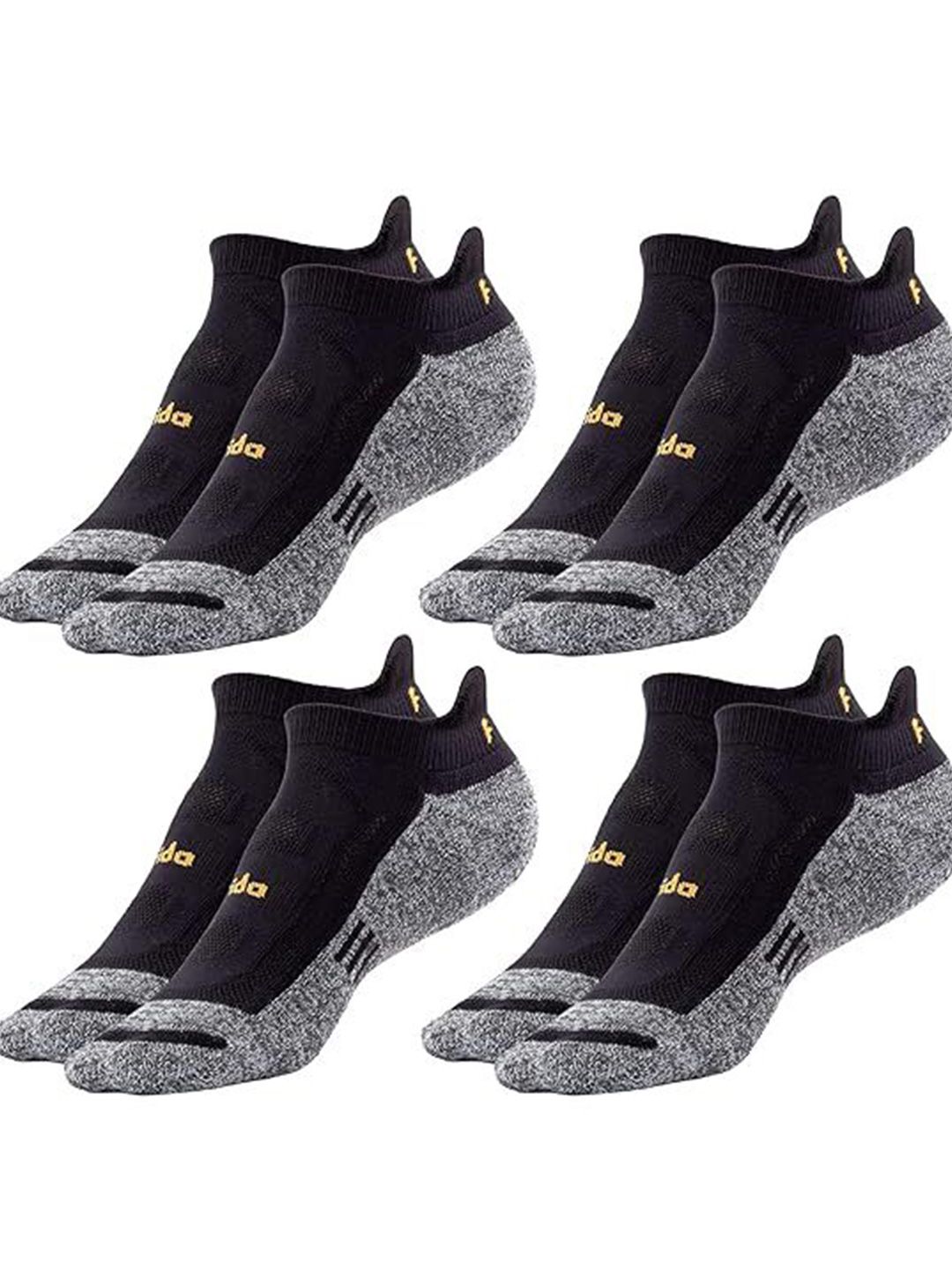 FRIDO Pack Of 4 Colorblocked Cotton Ankle-Length Socks-picture-45