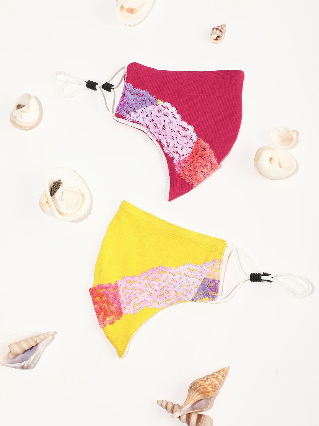 LULU & SKY Women Set Of 2 Printed Reusable Protective Outdoor Masks-image-28