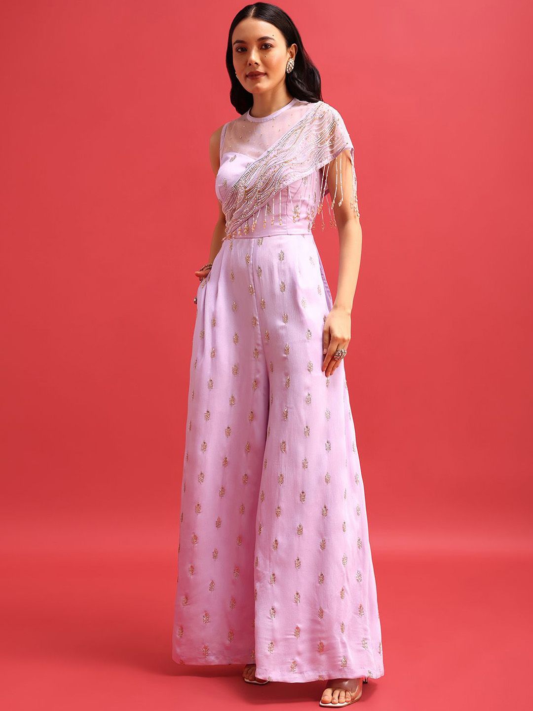 KALKI Fashion Women Embroidered Jumpsuit With Sequins-picture-21