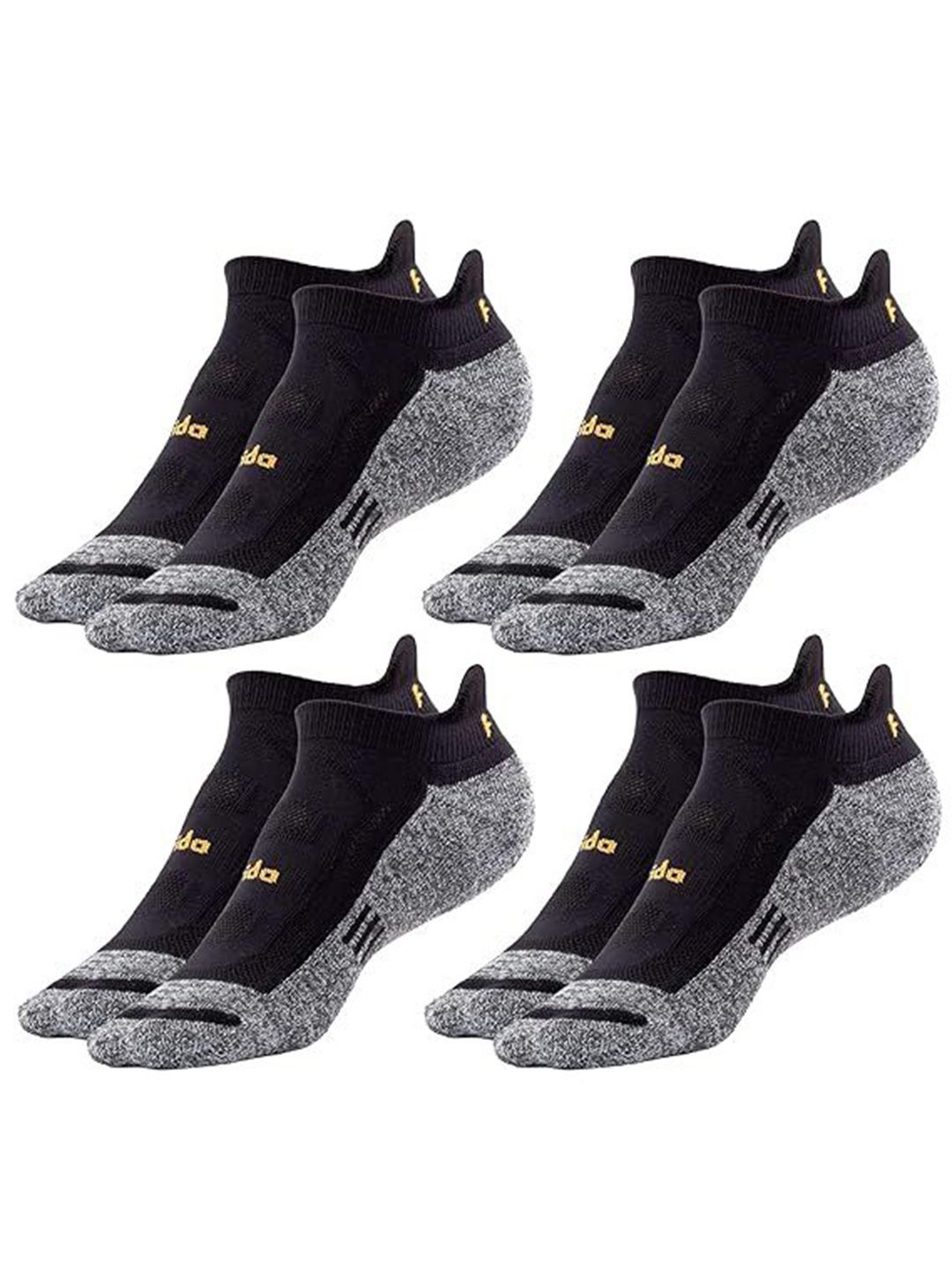 FRIDO Pack Of 4 Colorblocked Cotton Ankle-Length Socks-picture-14