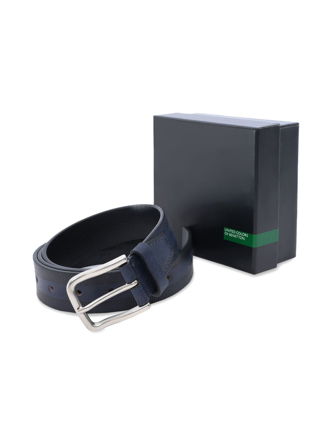 United Colors of Benetton Men Textured Leather Belt-image-21