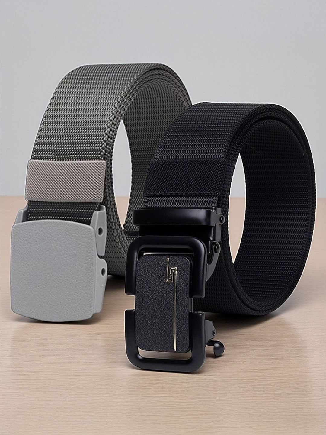 HENEDA Men Pack Of 2 Woven Design Belt-picture-35