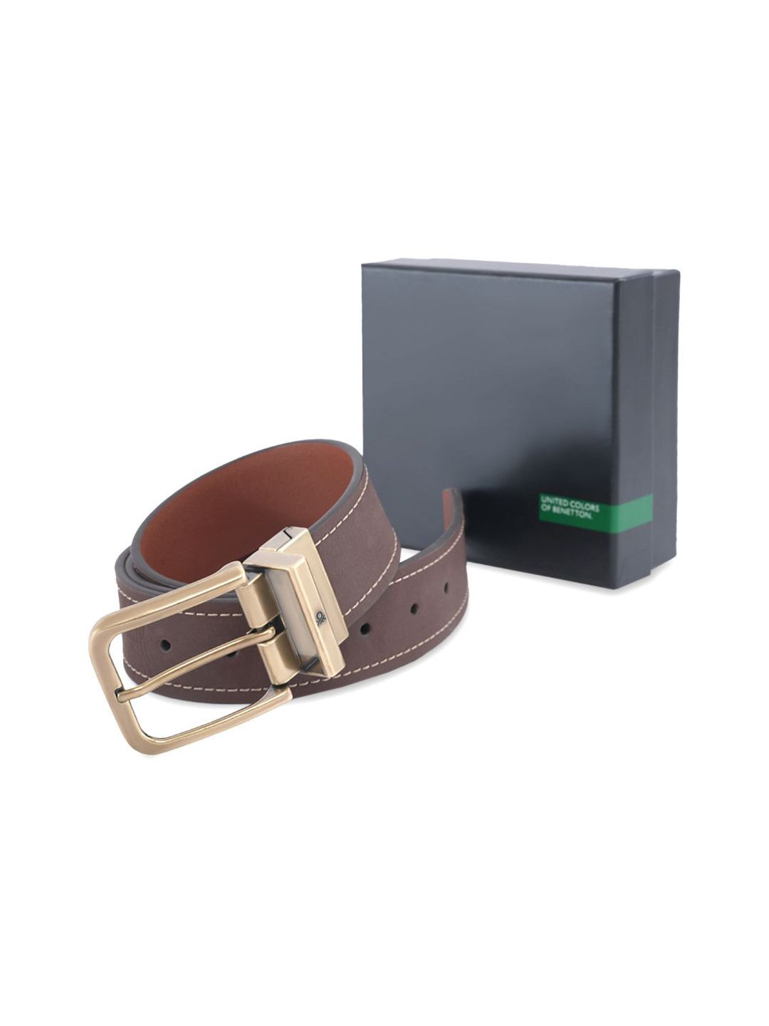 United Colors of Benetton Men Leather Reversible Casual Belt-picture-56