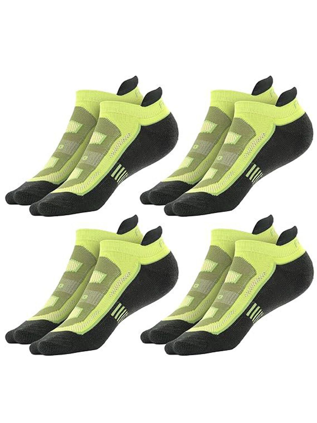 FRIDO Men Pack Of 4 Colorblocked Cotton Ankle-Length Socks-picture-27