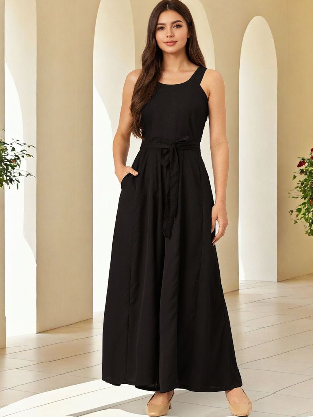 SZN Women Solid Square Neck Jumpsuit