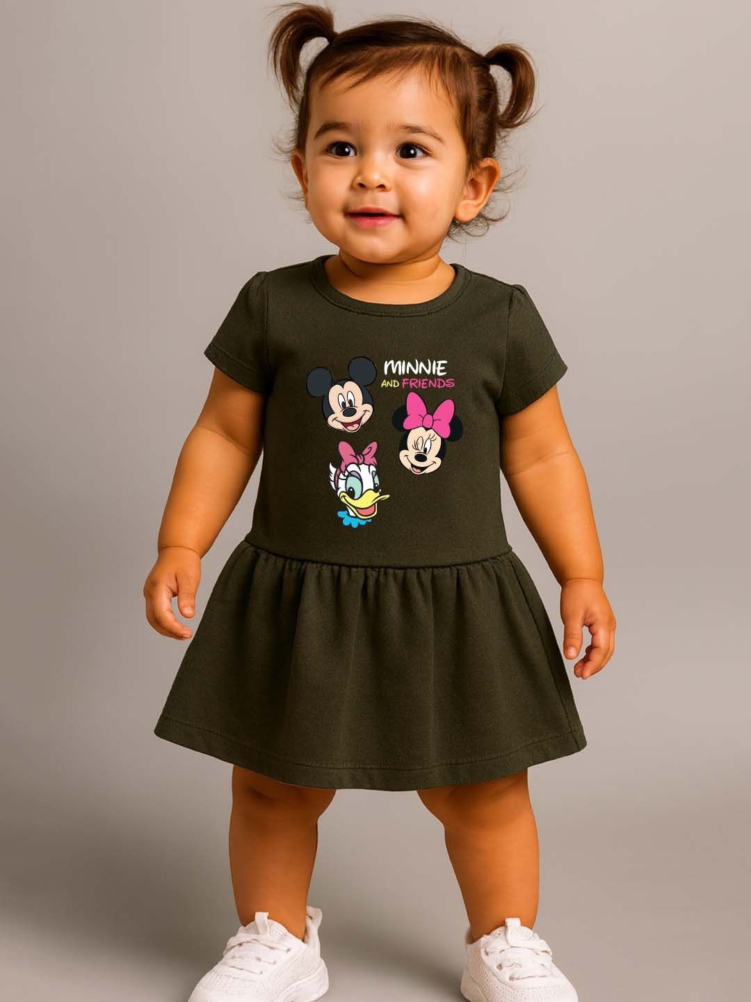 YK Disney Infant Girls Pure Cotton Printed Fit & Flare Dress-picture-46