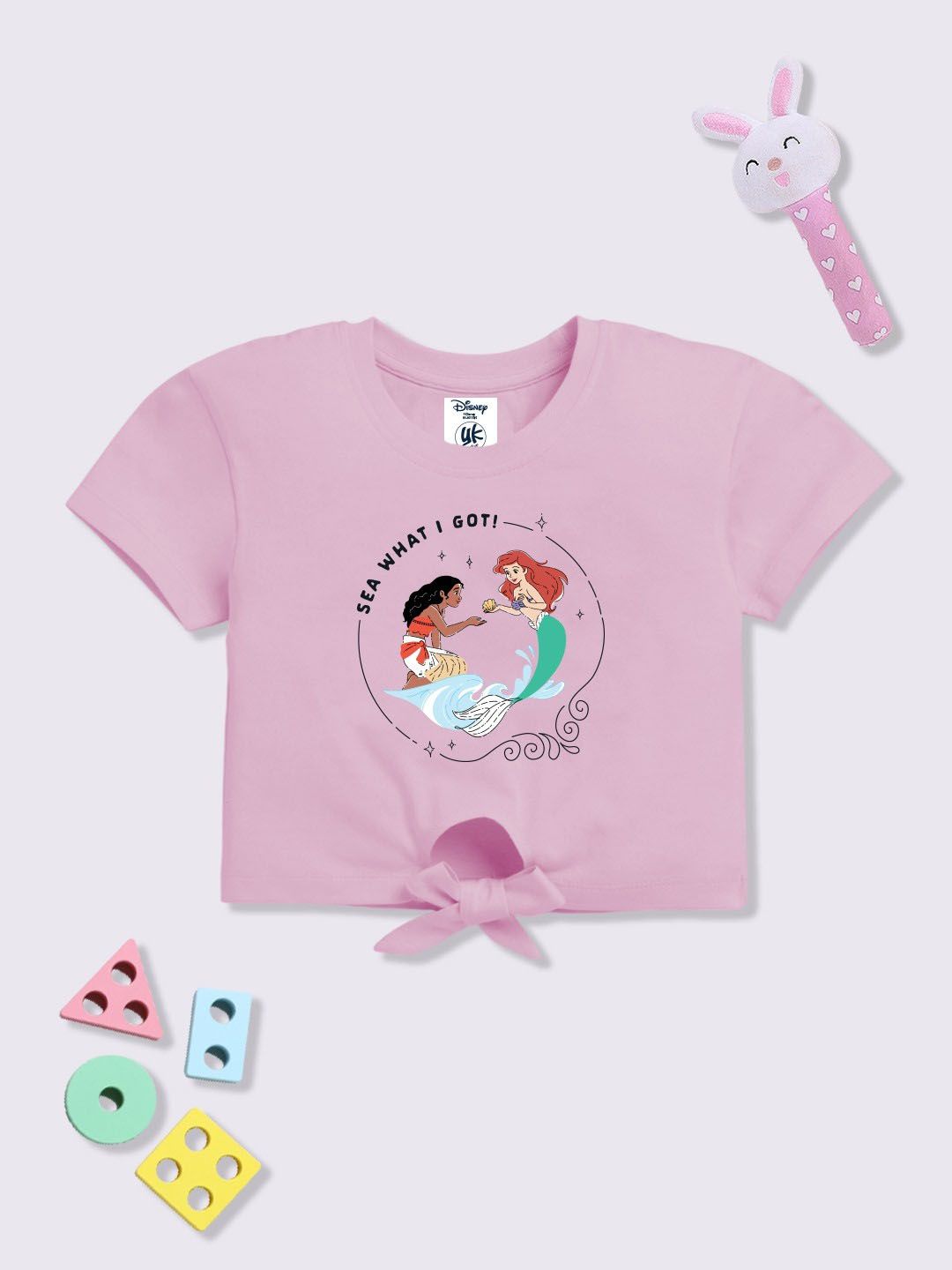 YK Disney Girls Print Cotton Crop Top-picture-52