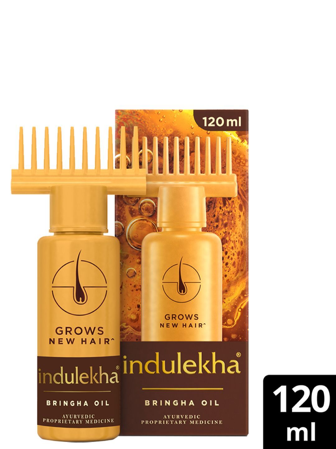 indulekha Bringha Hair Oil with Amla & Almond to Reduce Hair Fall & Grow New Hair - 120 ml