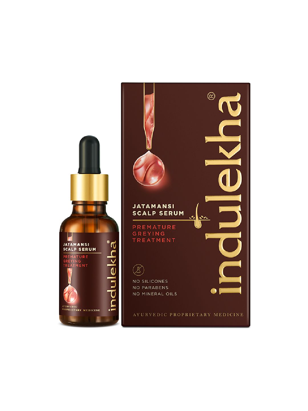 indulekha Jatamansi Premature Greying Treatment Scalp Serum with Hibiscus & Bringha - 30ml-image-34