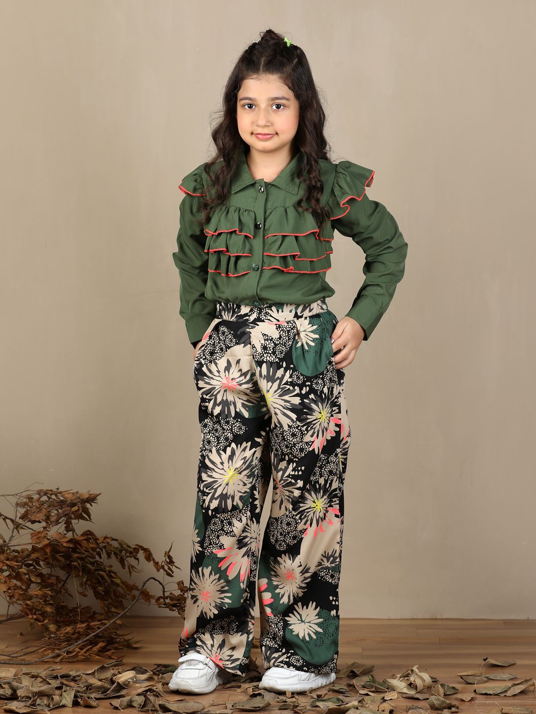 Cutiekins Girls Long Sleeves Shirt With Palazzos-image-24