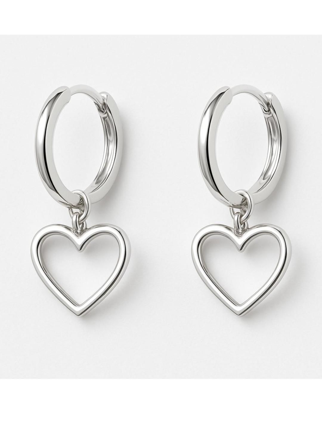 DressBerry Heart Shaped Hoop Earrings-picture-19