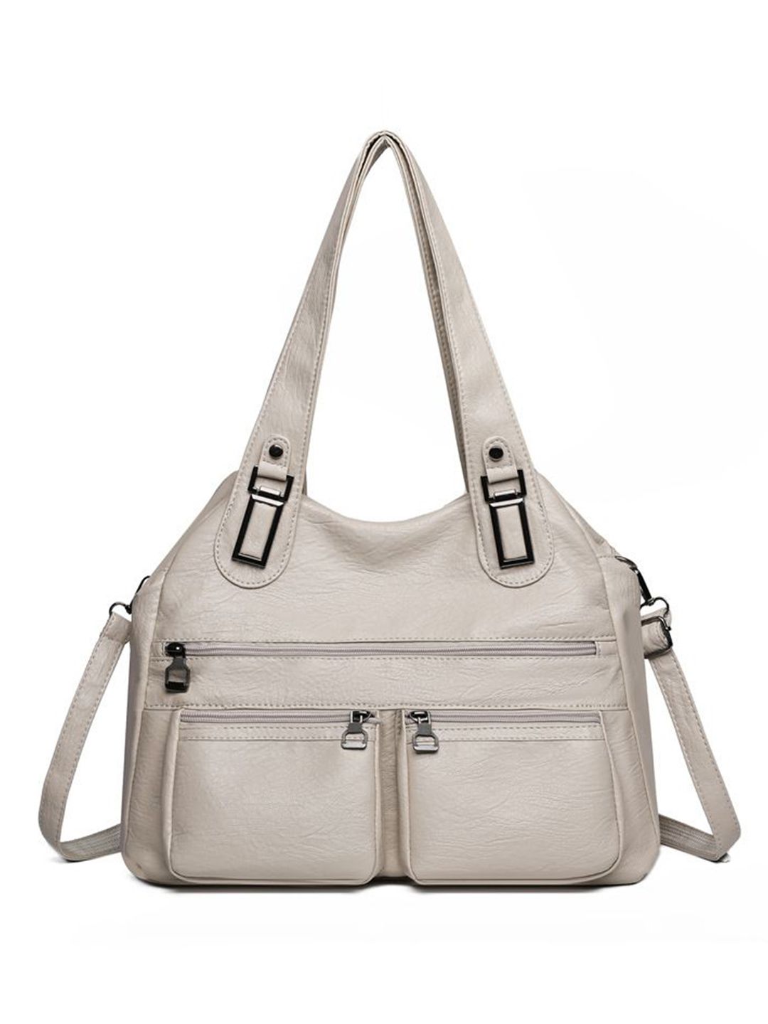 CORSICA Women Solid Structured Zip Detail Shoulder Bag-picture-19
