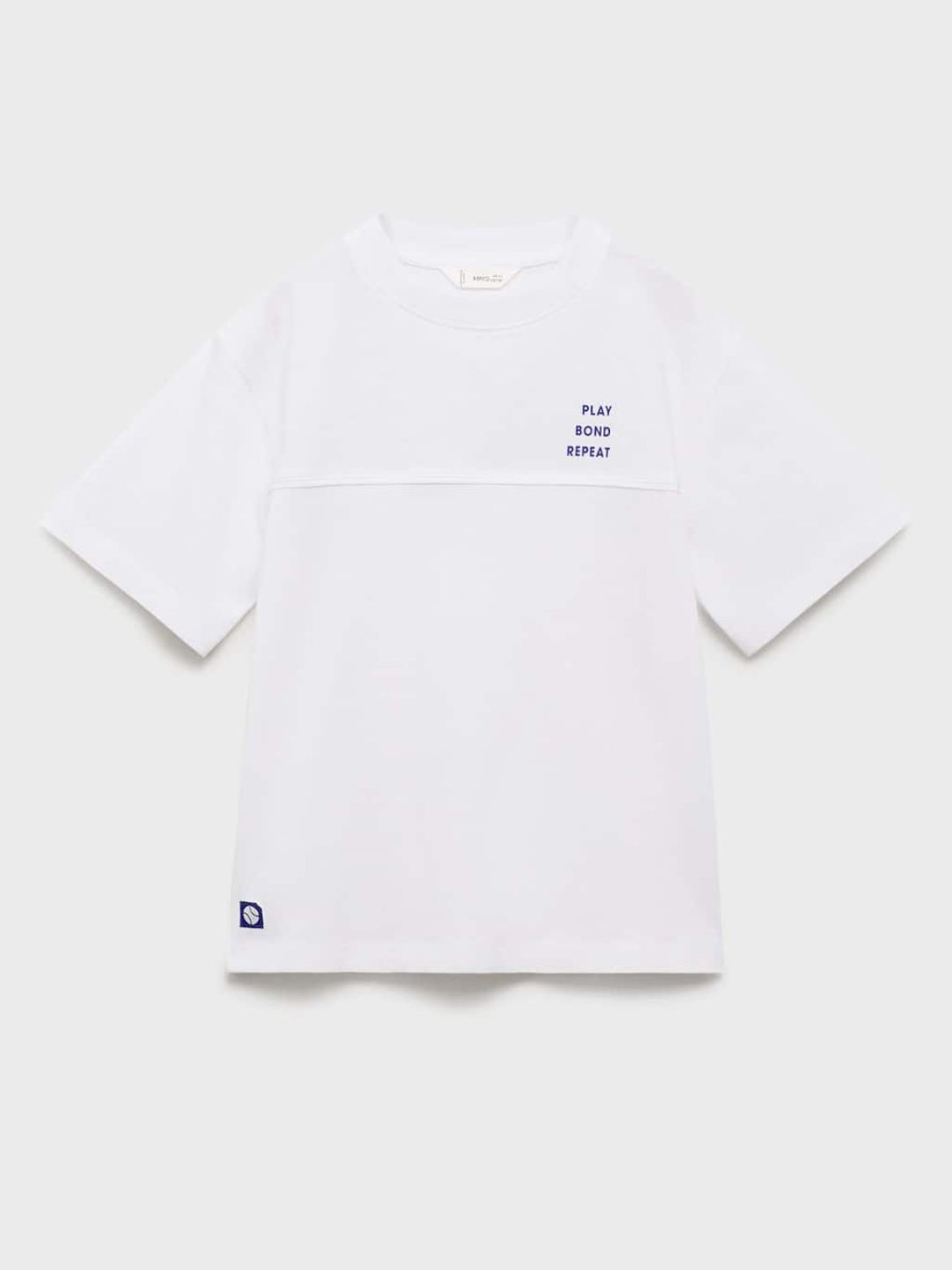 Mango Kids Boys Pure Cotton Typography Printed Drop-Shoulder Sleeves T-shirt-picture-34