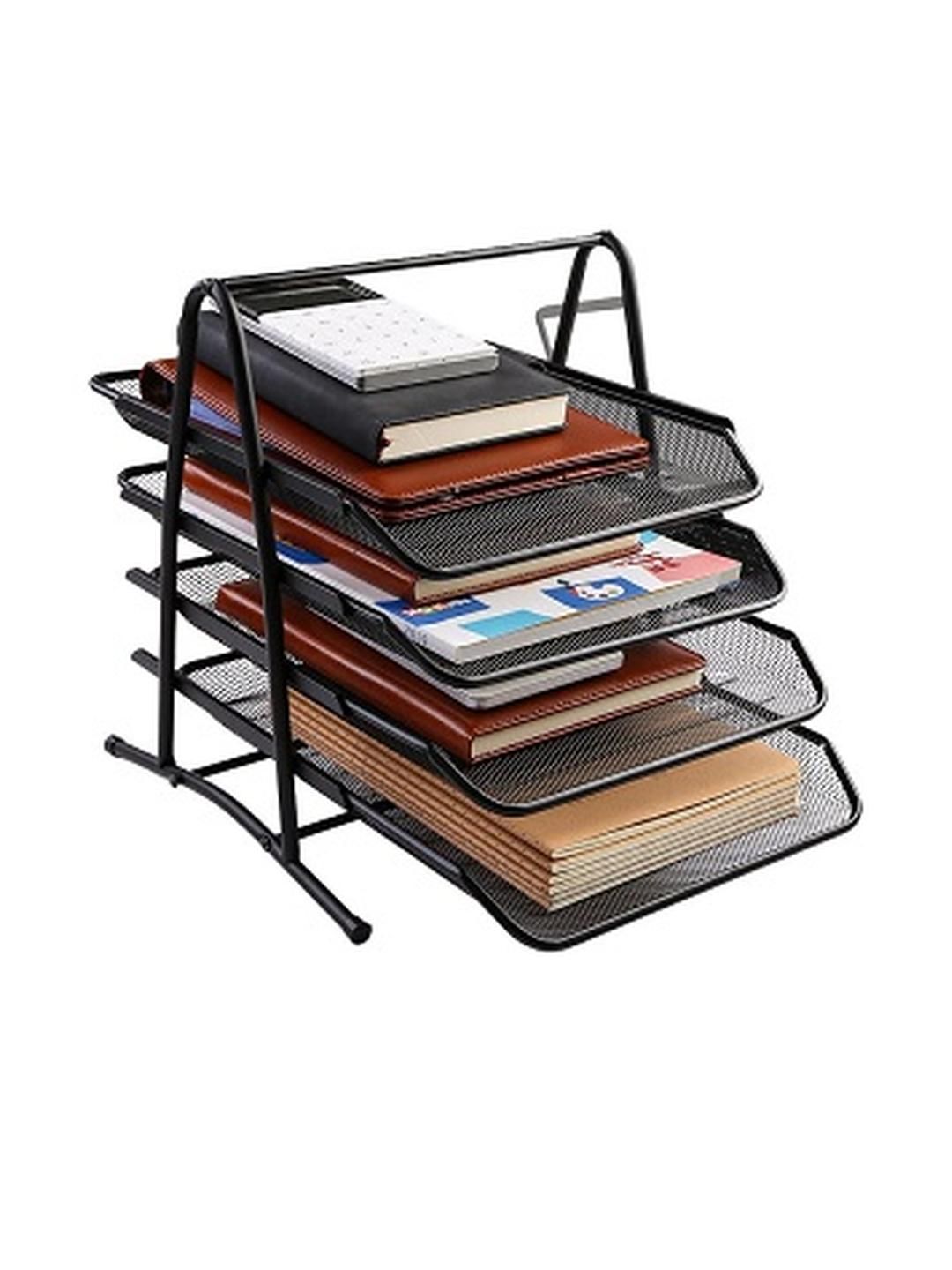 4square Metal Sliding Trays Magazine Holder