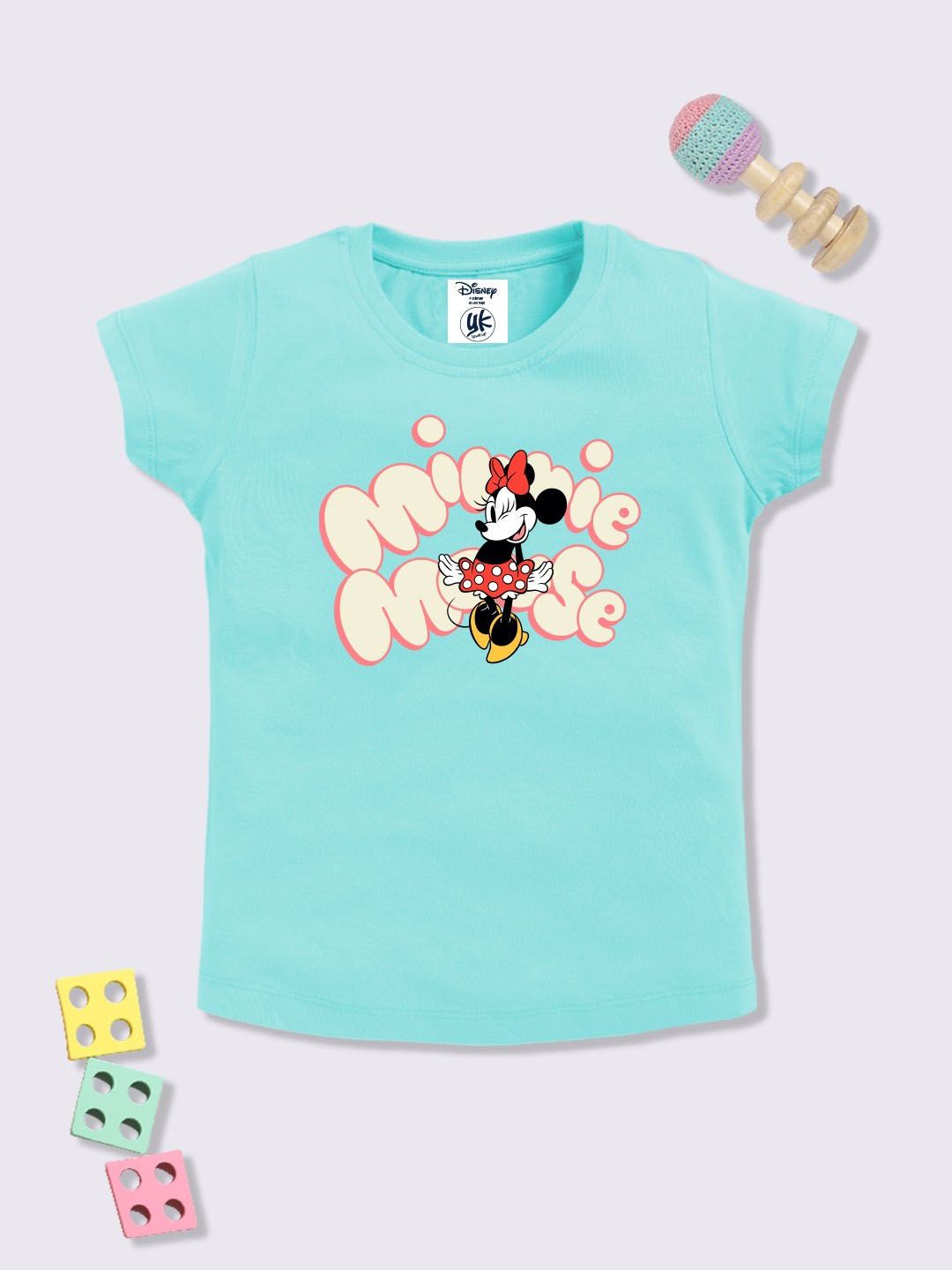 YK Disney Girls Minnie Mouse Printed Pure Cotton T-shirt-picture-15