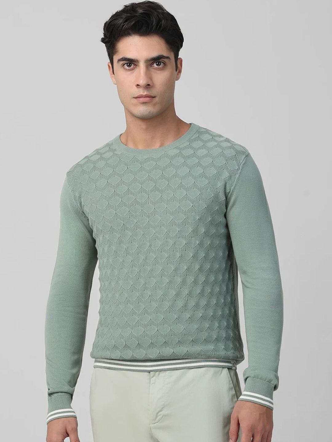 Mufti Men Self Design Pullover-picture-15