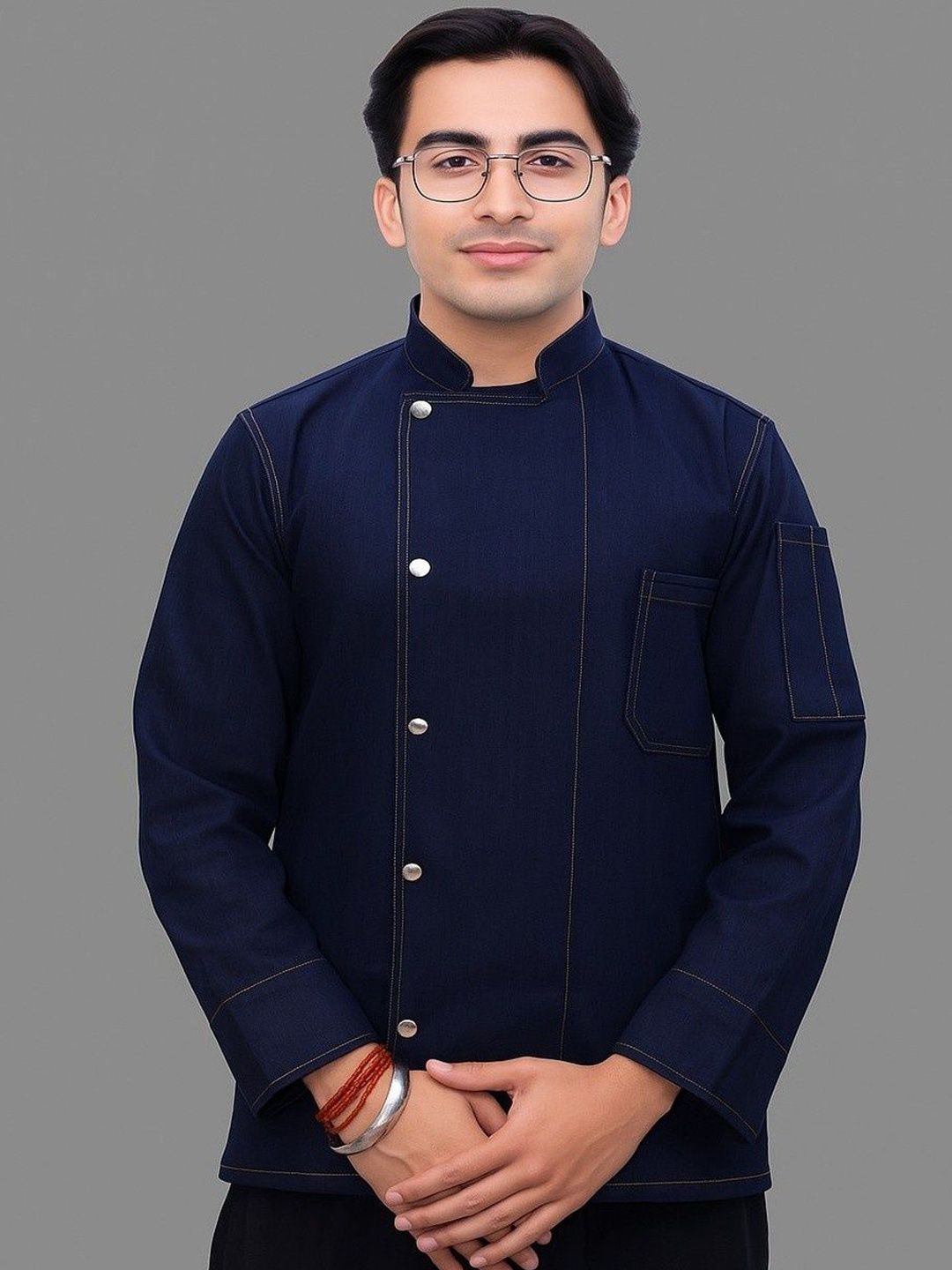 KE KAVITA EXPORT Men Denim Chef Coat-image-8