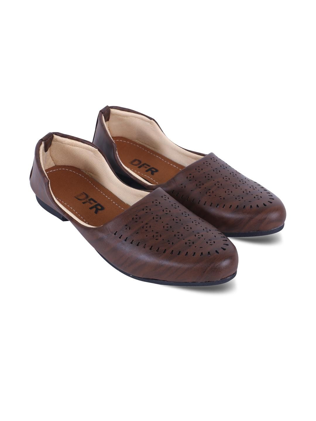 DFR Men Brown Synthetic Leather Loafers-image-26