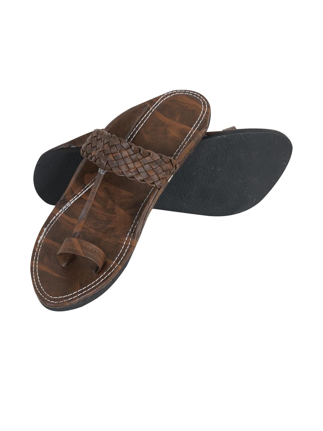 DFR Men Brown Synthetic Comfort Sandals-image-47