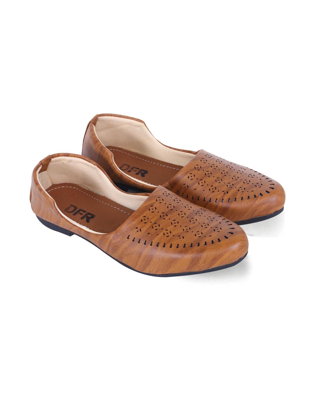 DFR Men Tan Synthetic Leather Loafers-picture-18