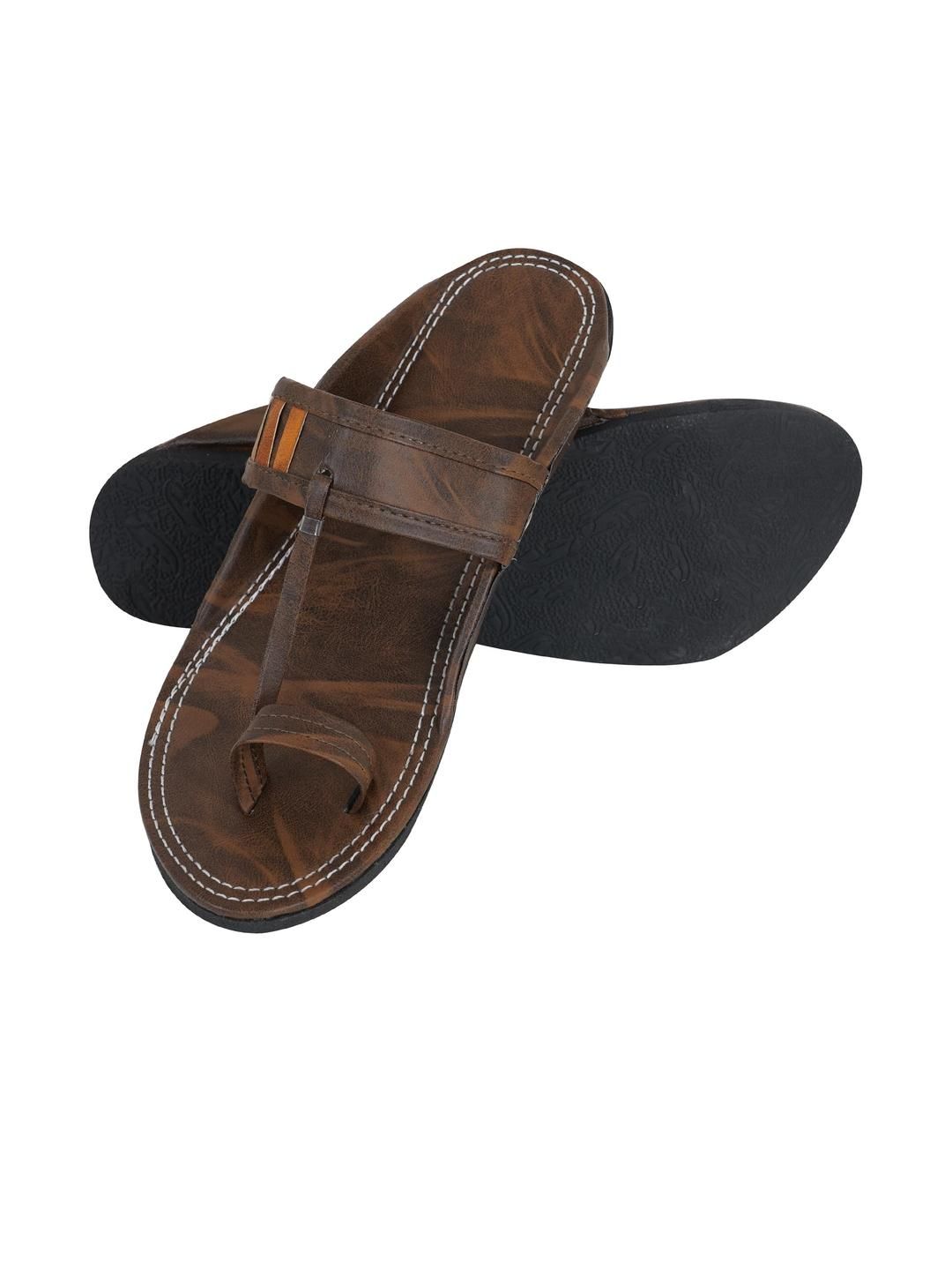 DFR Men Brown Synthetic Comfort Sandals-image-45