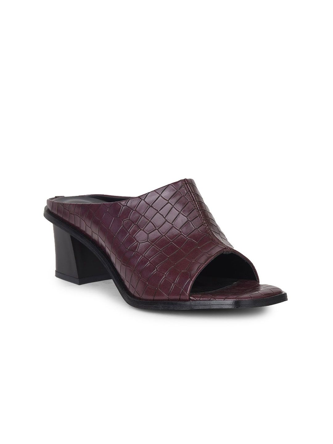 Bata Textured Block Mules-picture-17