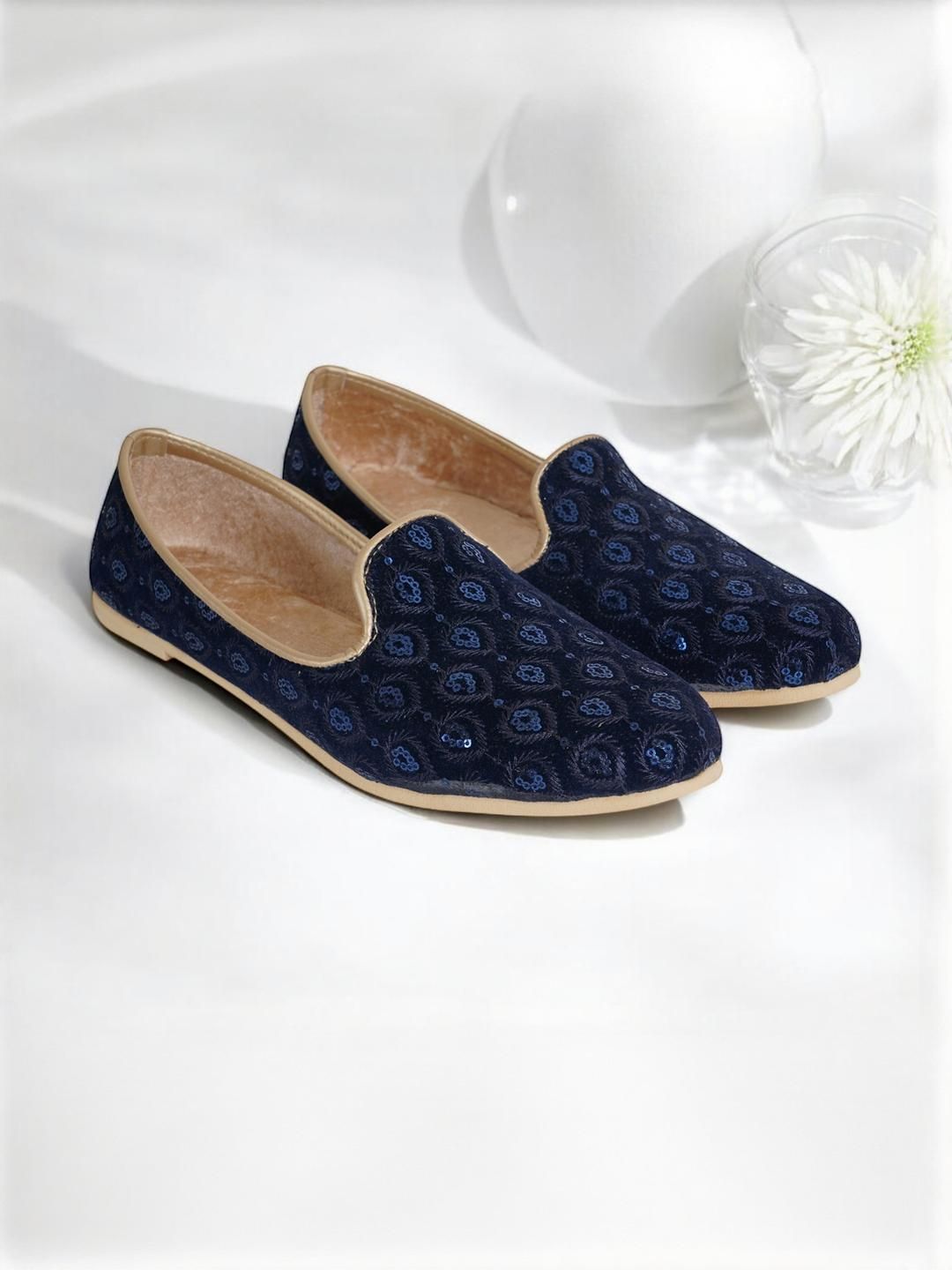 DFR Men Blue Textile Loafers-picture-29