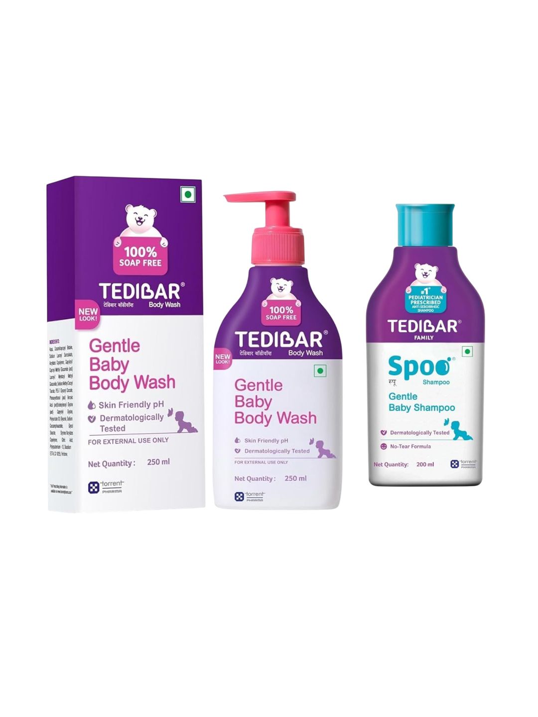 Tedibar Set Of 2 Moisturizing Body Wash 250 ml With Shampoo 200 ml-picture-32