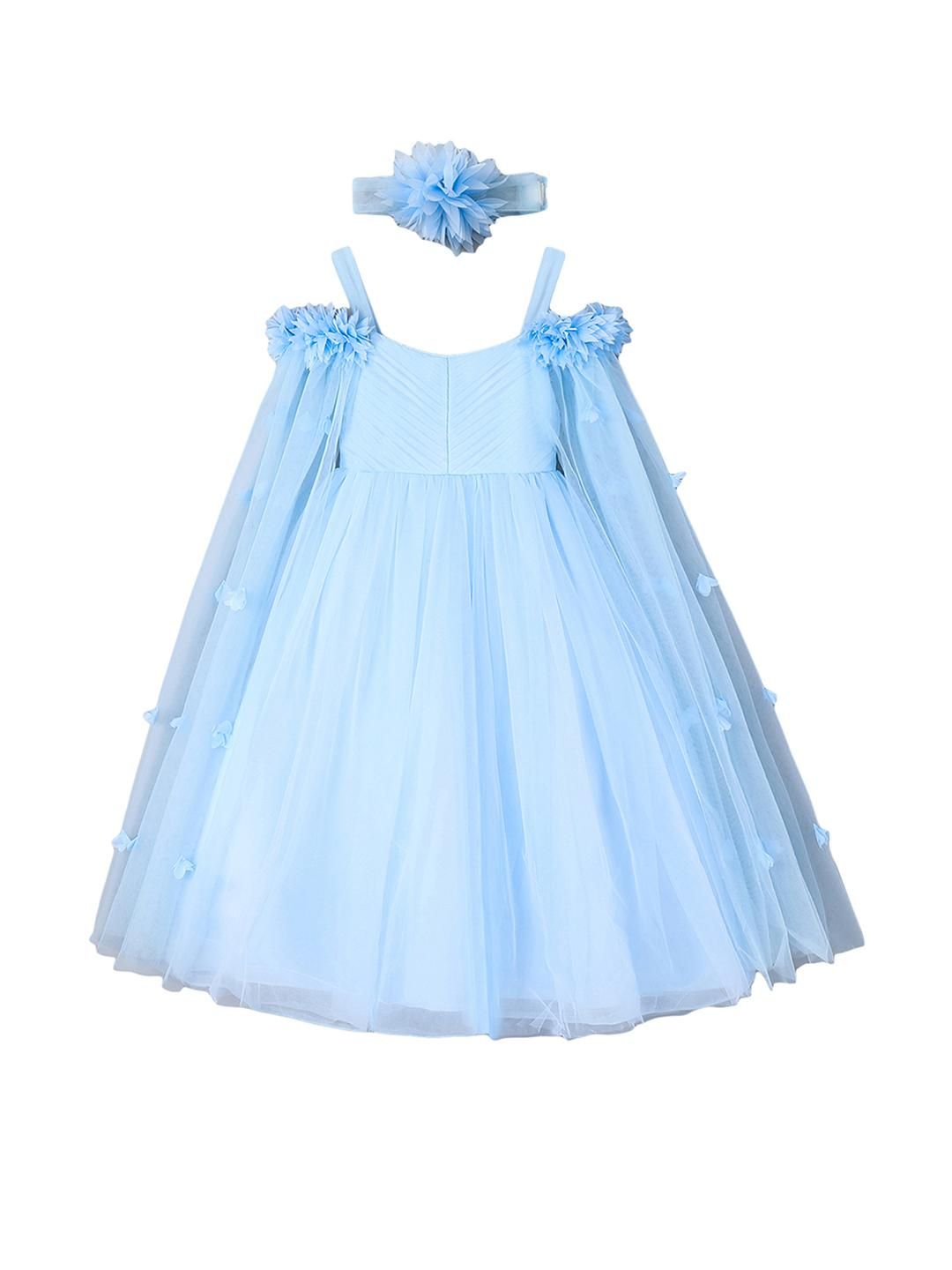 Hopscotch Floral Detail Fit & Flare Dress-image-7