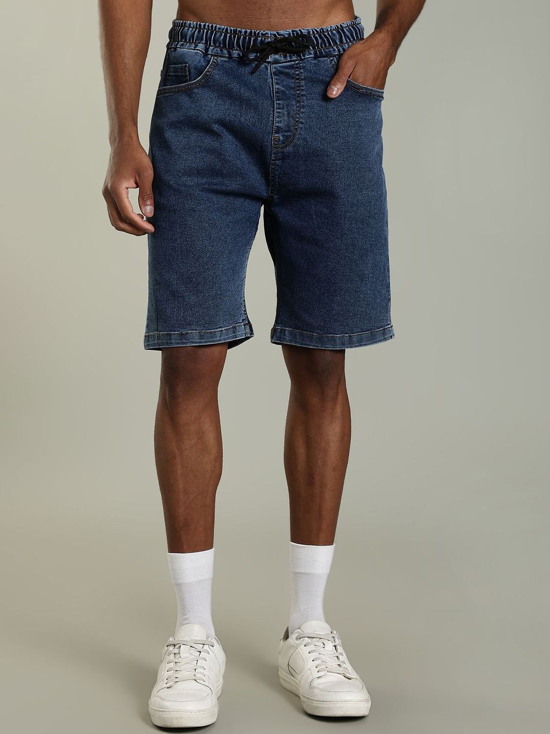 FOUL CHILD Men Washed High-Rise Fashion Shorts-image-3