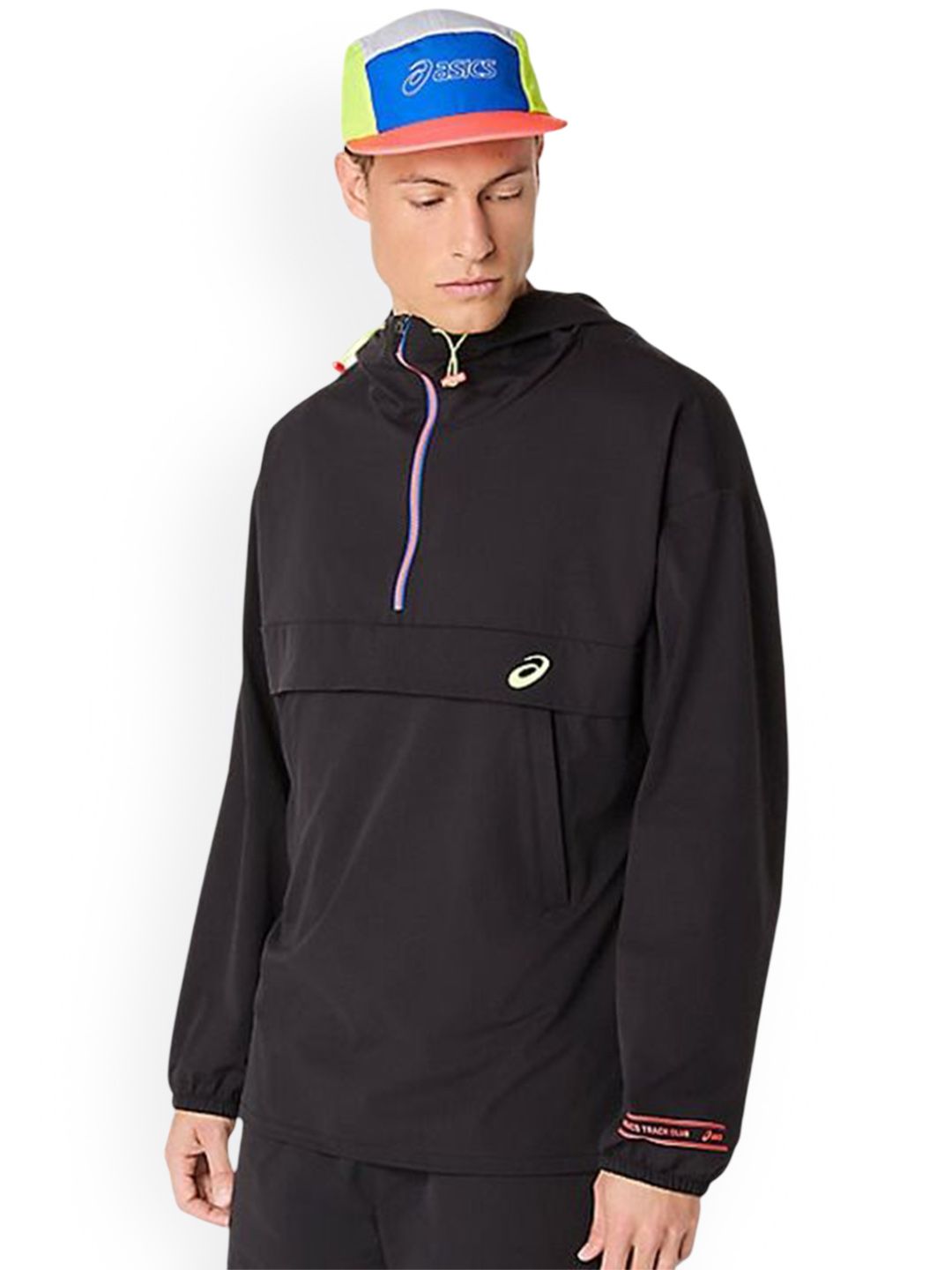 ASICS Men Hooded Typography Printed Lightweight Sporty Jacket-picture-52