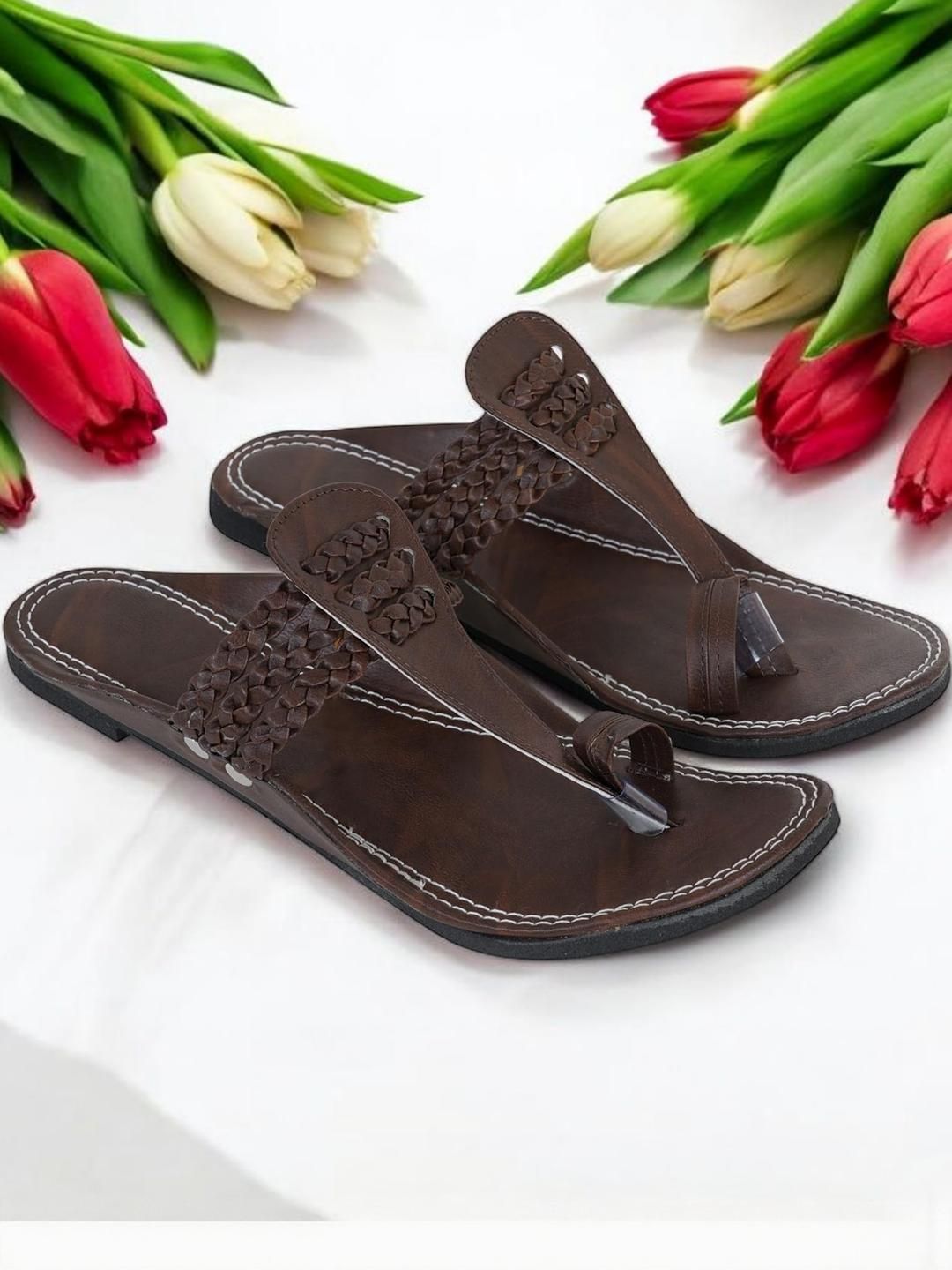 DFR Men Brown Synthetic Comfort Sandals-image-43