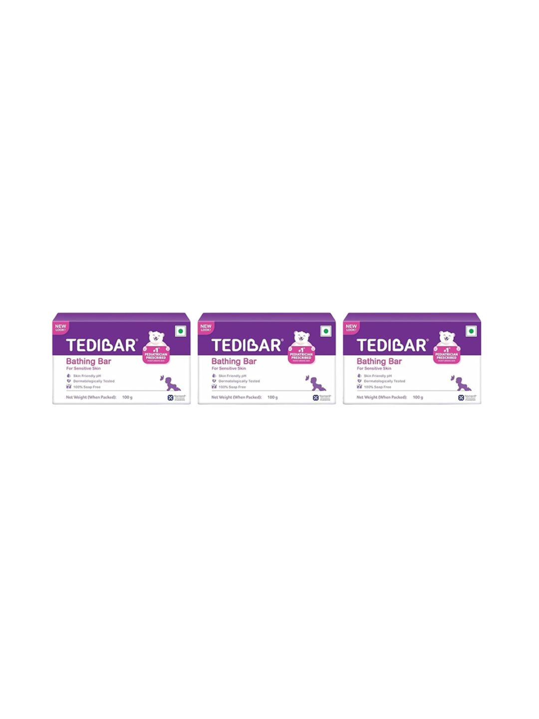 Tedibar Set Of 3 Moisturizing Baby Bathing Bar - 100 g Each-picture-39