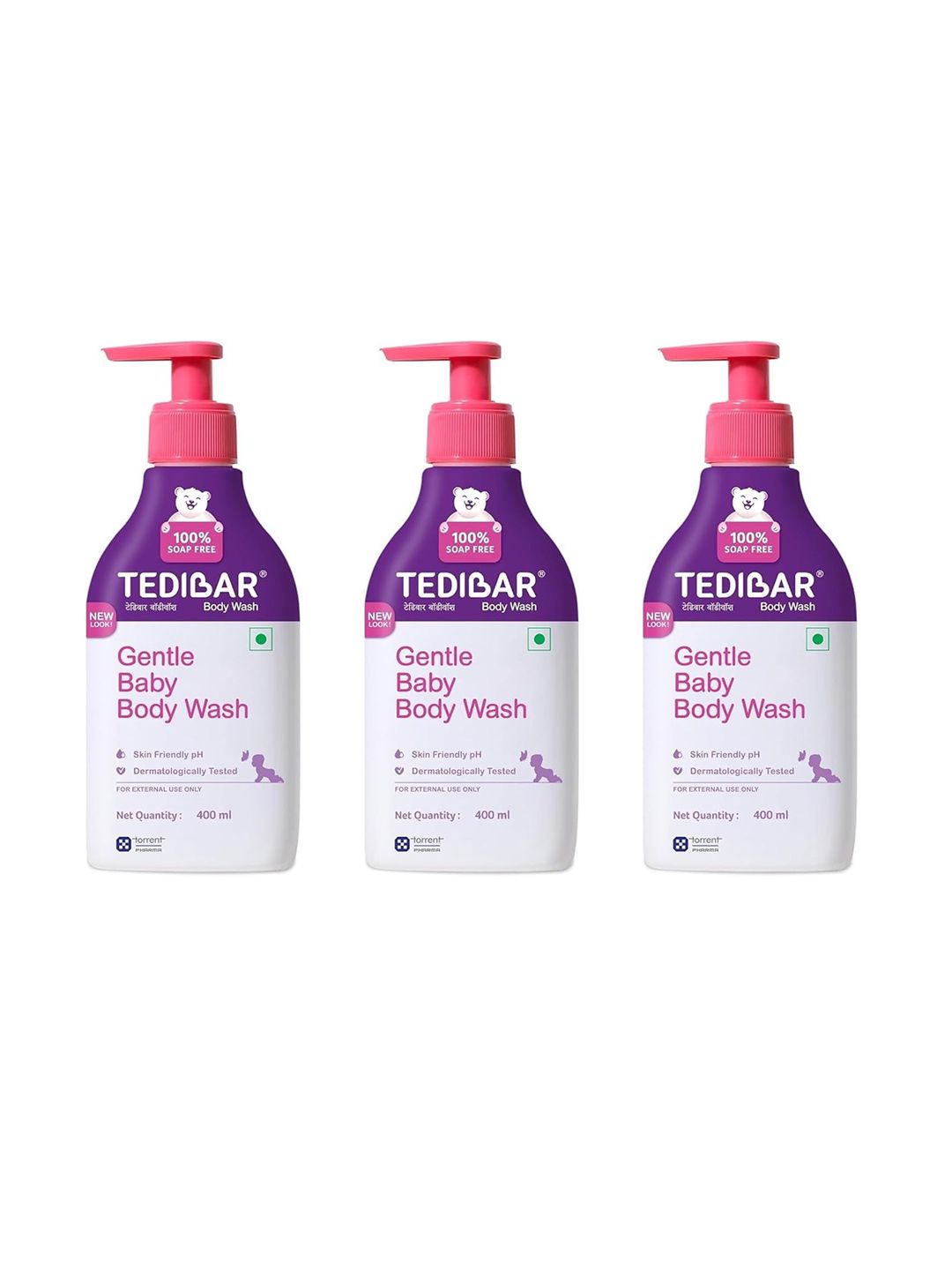 Tedibar Set Of 3 Moisturizing Baby Body Wash - 400 ml Each-image-40