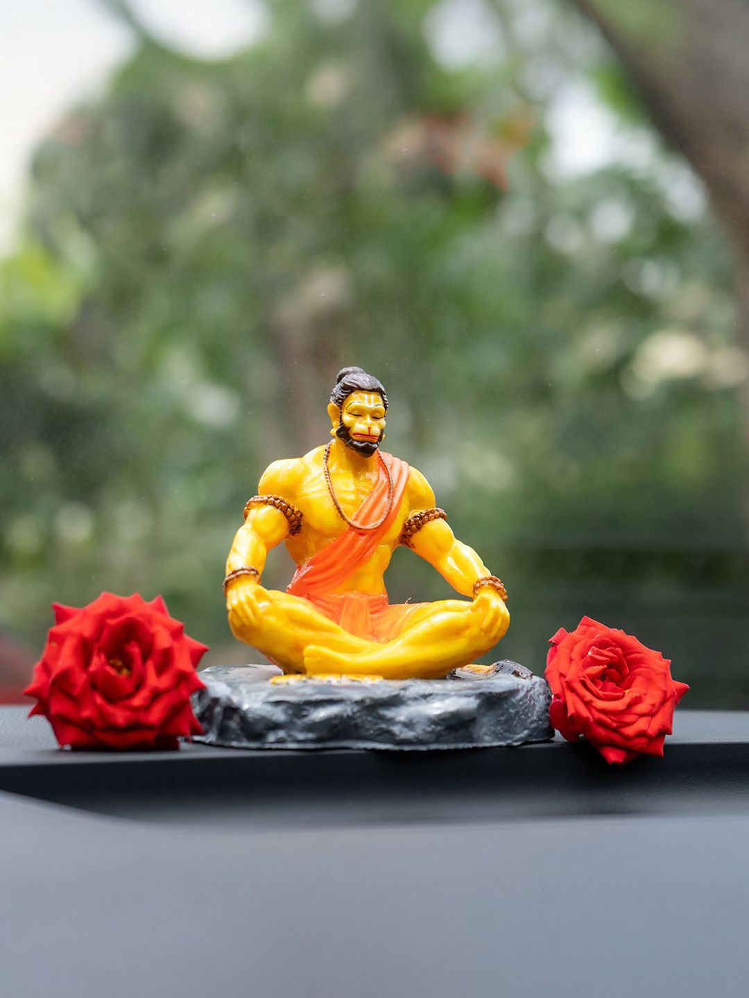 Ekhasa Orange & Yellow Lord Hanuman Ji Religious Idol Showpiece-picture-28