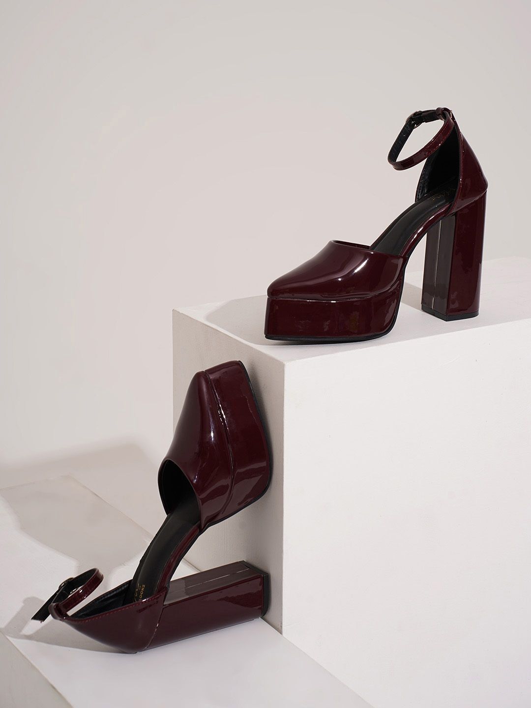 JM Looks Party Block Sandals with Buckles-picture-35