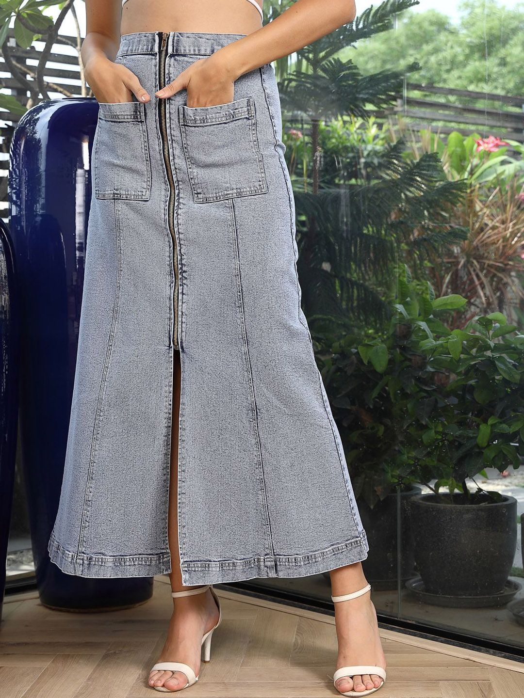 plusS A-Line Mid Rise Maxi Skirts-picture-18