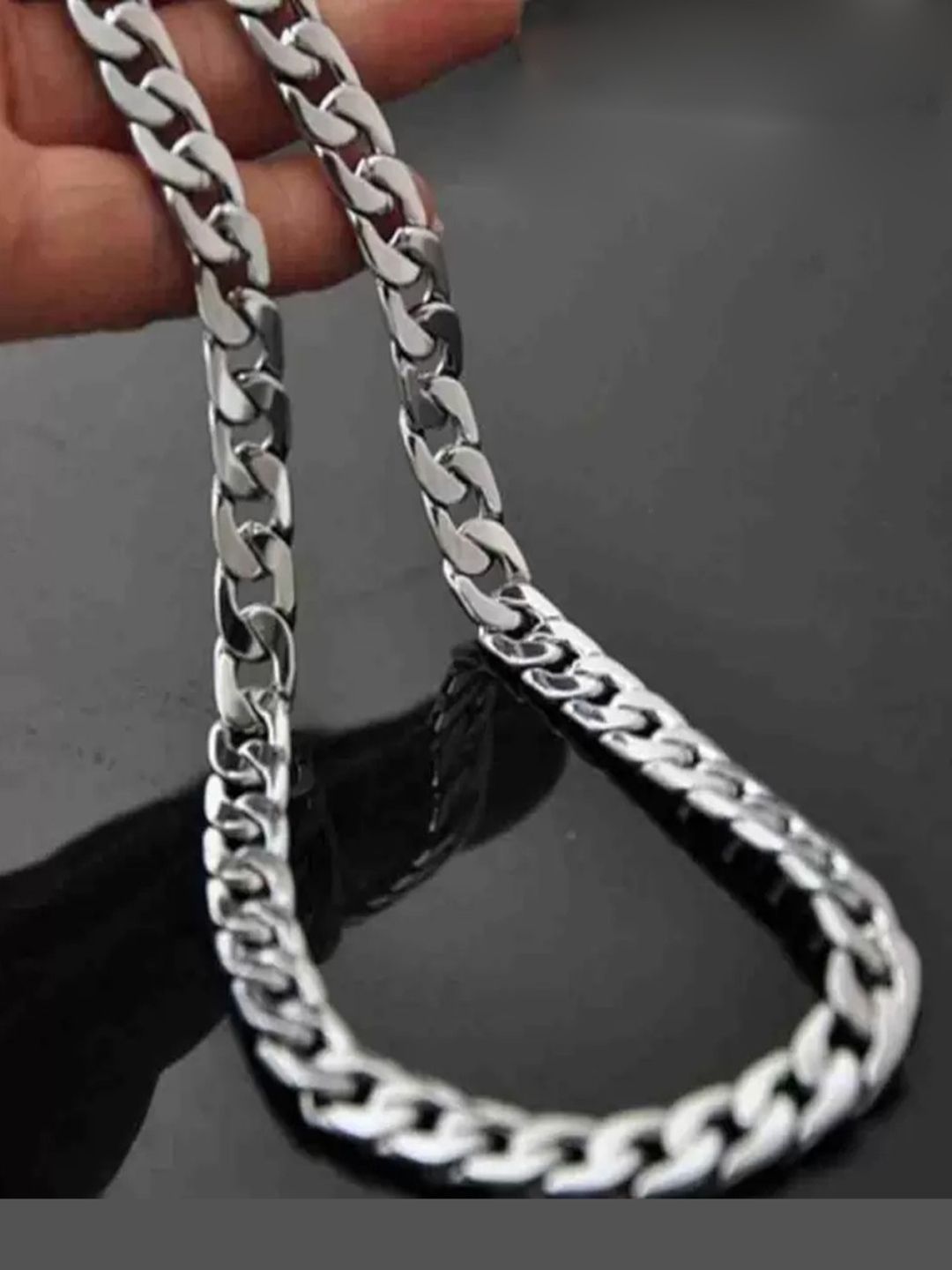 Newitin Unisex Silver-Plated Statement Link Chain-picture-51