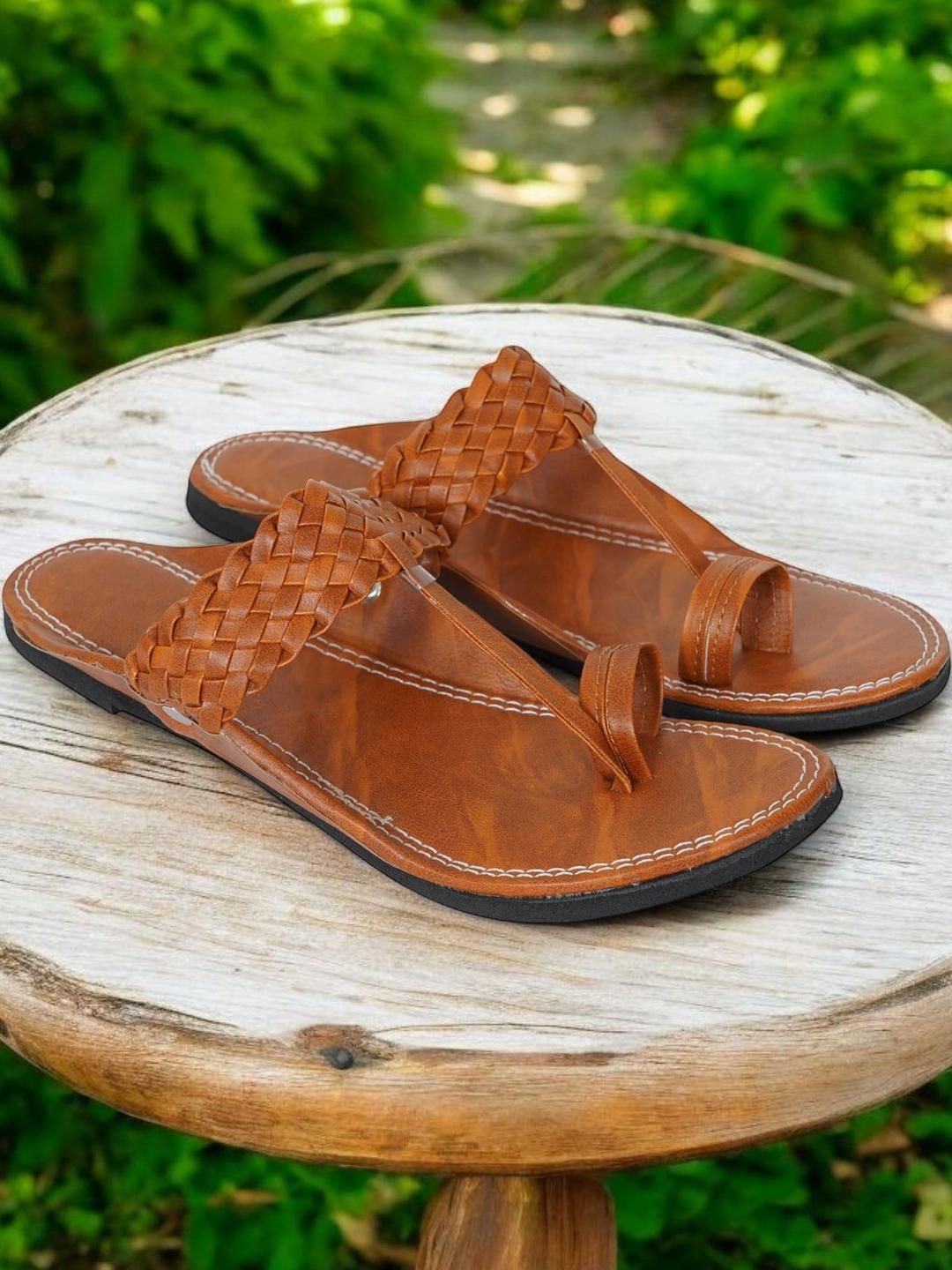 DFR Men Brown Synthetic Comfort Sandals-image-46