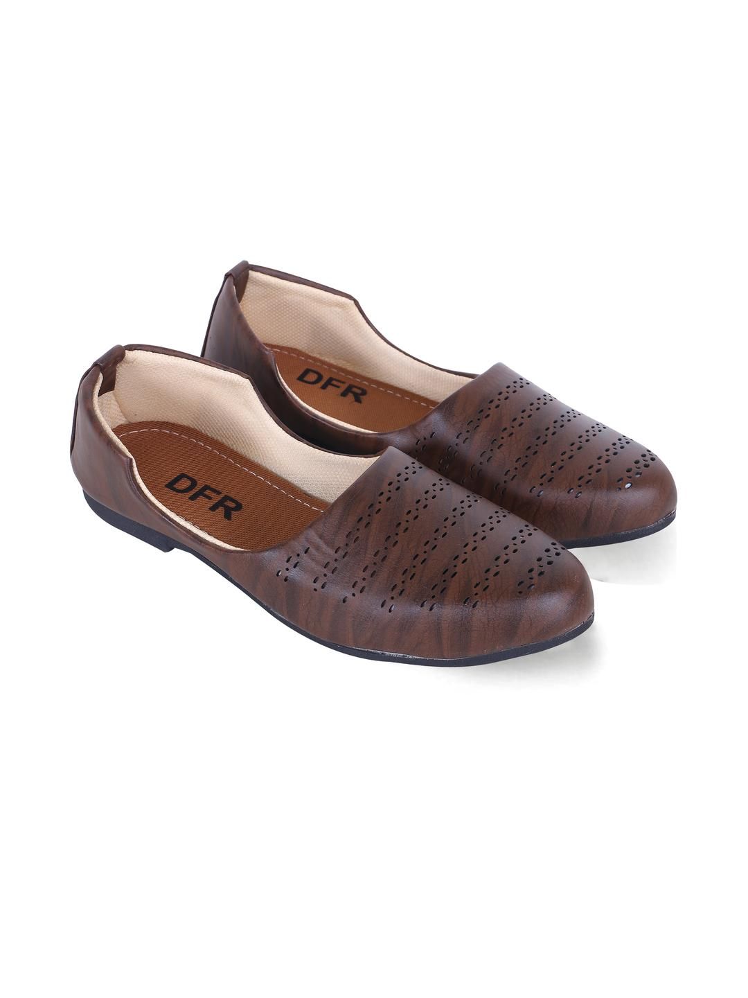 DFR Men Brown Synthetic Leather Loafers-image-29