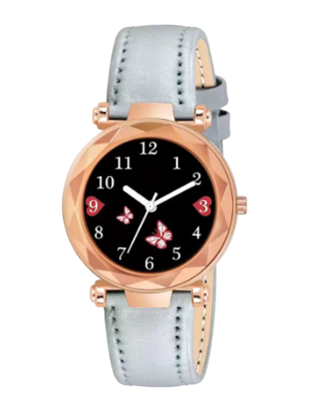 Miss Perfect Women Printed Dial & Leather Textured Straps Analogue Watch LJ424-image-15
