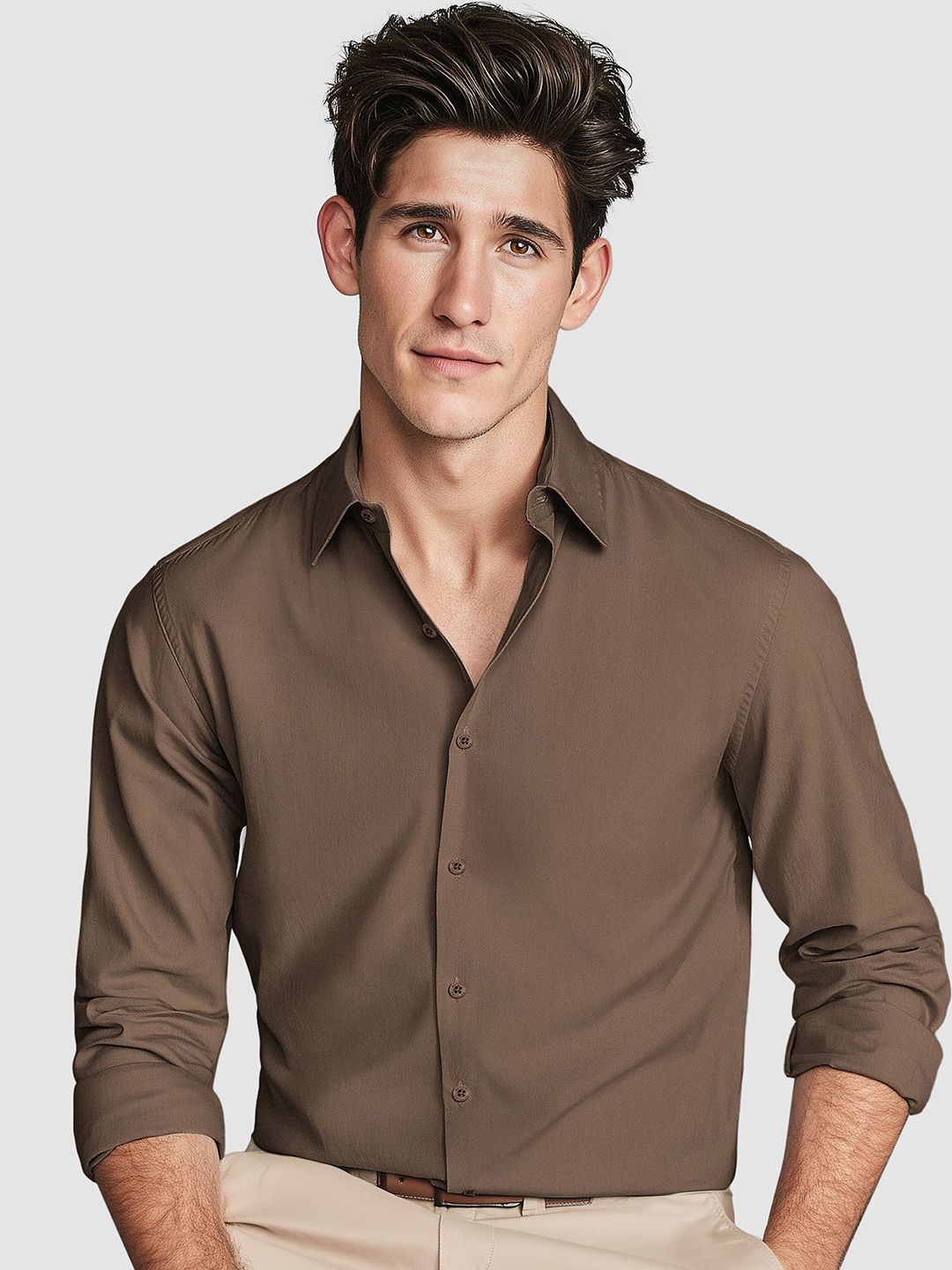 Beyoung Classic Spread Collar Cotton Formal Shirt-picture-34