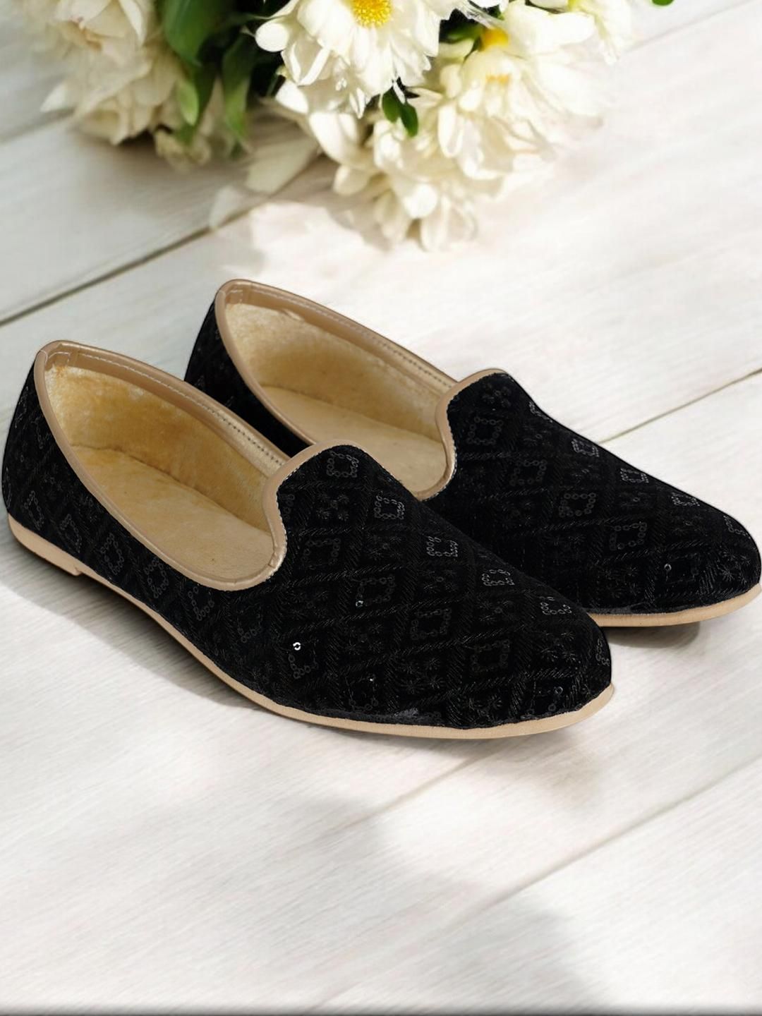 DFR Men Black Textile Loafers-picture-13