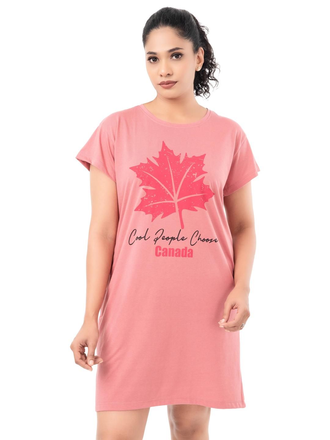 Digsel Cool Cotton Women Printed Nightdress-picture-12