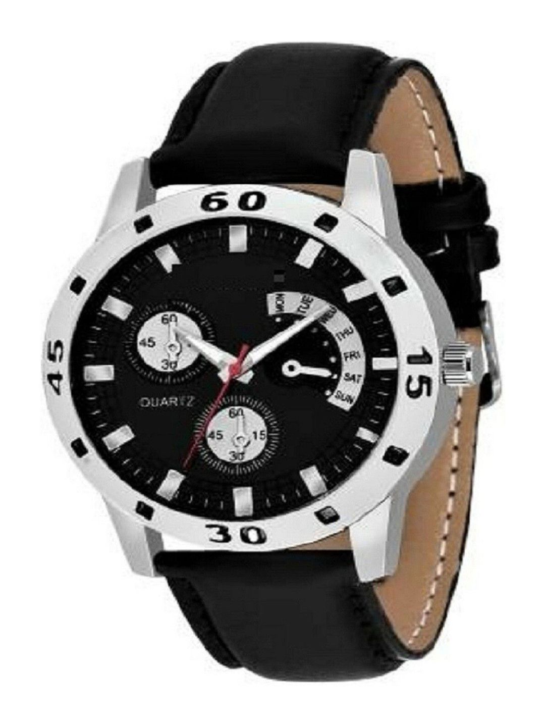 Miss Perfect Unisex Round Dial & Leather Straps Analogue Watch v45-image-44