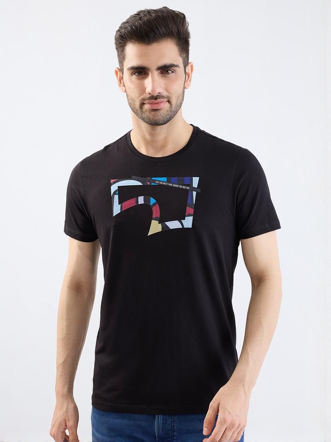 SPYKAR Men Black Pure Cotton Tshirts-image-16