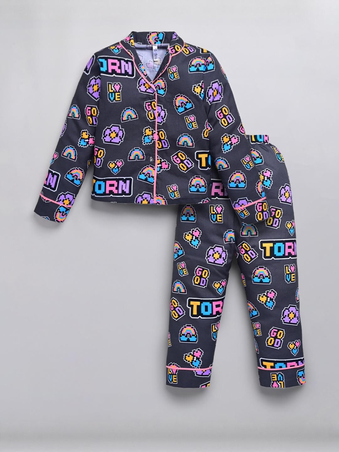 THE TORN Kids Printed Night suit-picture-45