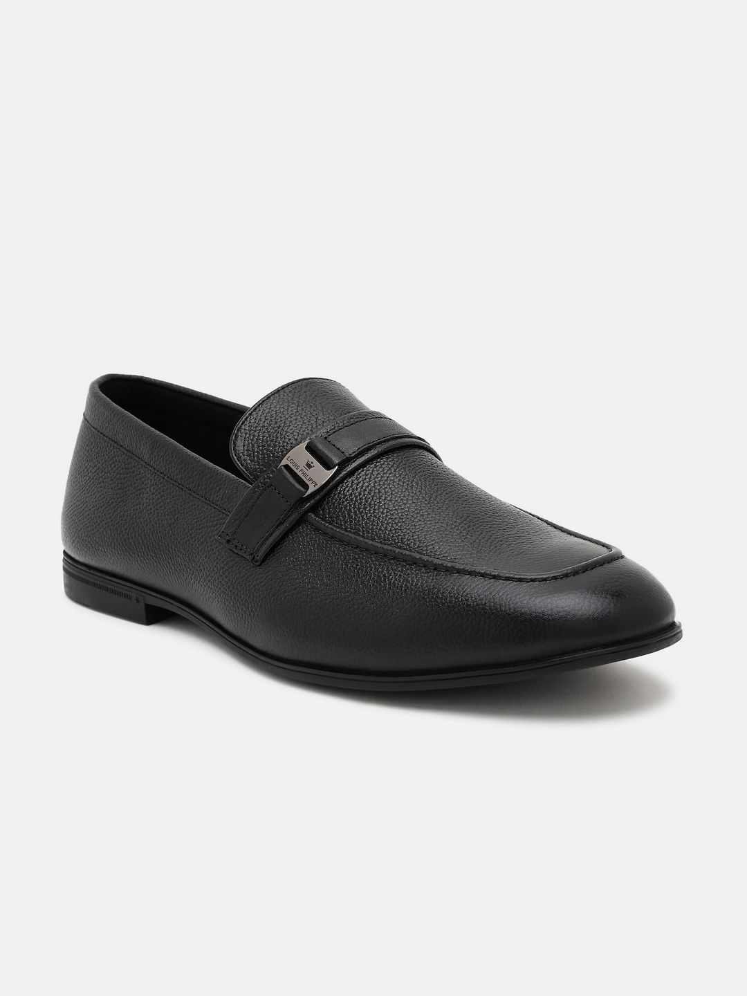 Louis Philippe Men Round Toe Textured Formal Slip-On Shoes-picture-13