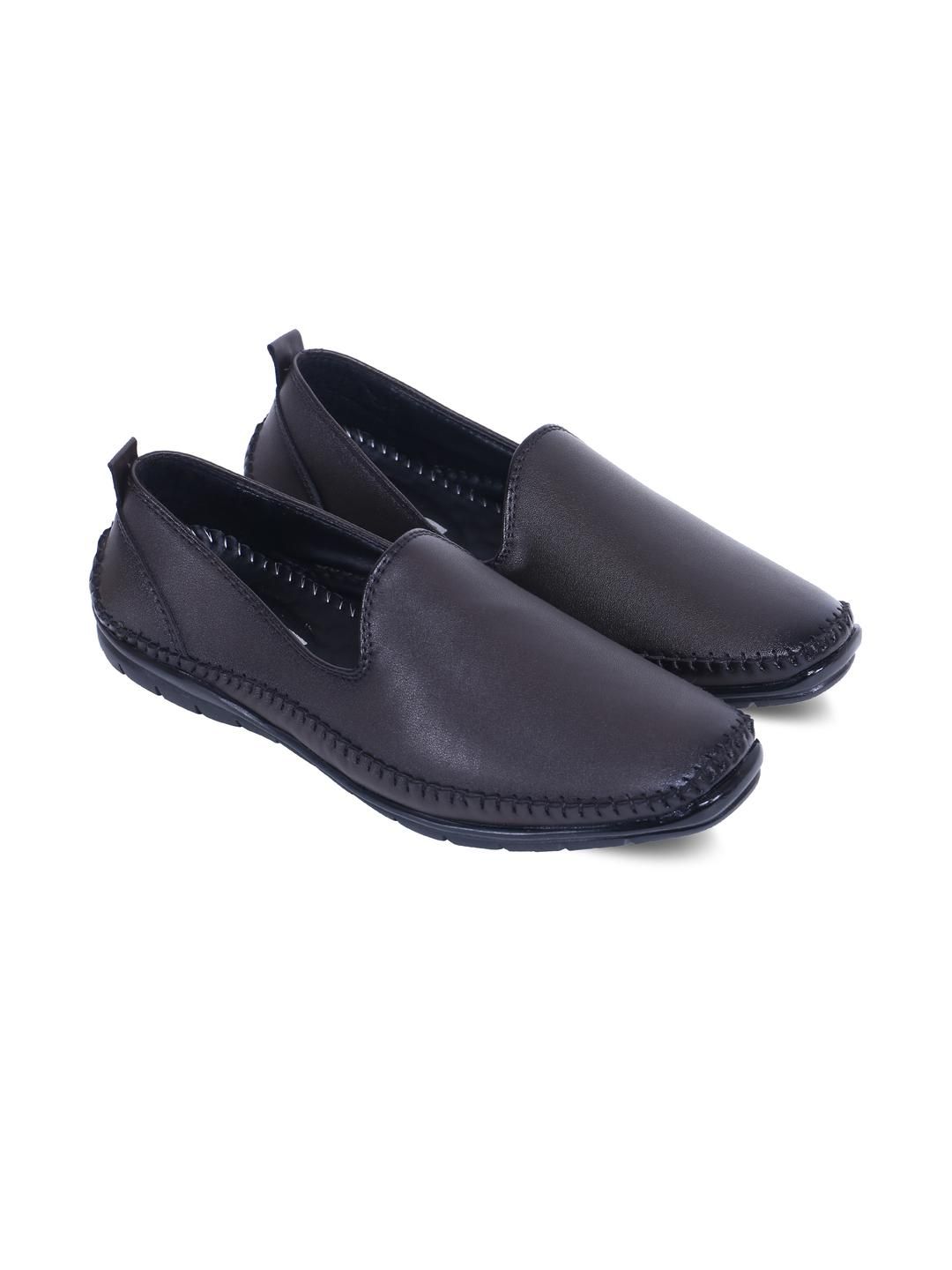 DFR Men Brown Synthetic Leather Loafers-image-28