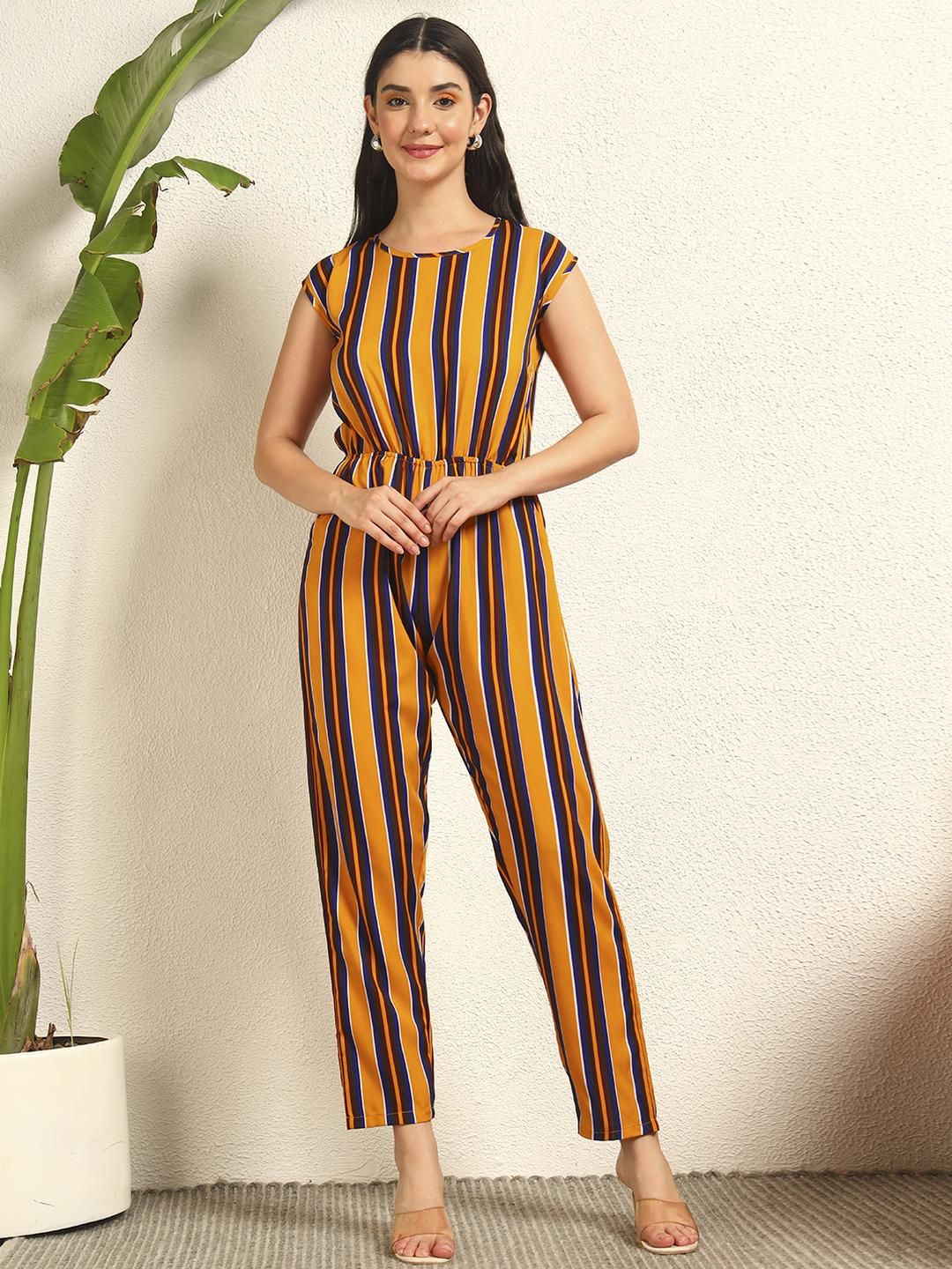 TANDUL Women Cotton Striped Jumpsuit-picture-13